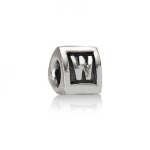 PANDORA letter W alphabet bead charm